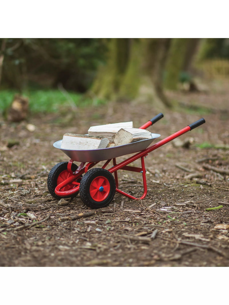 Bigjigs Toys children's metal garden wheelbarrow, UK version