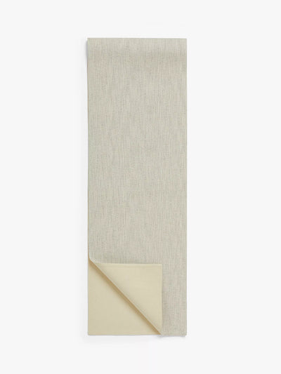 John Lewis John Lewis Double Layer Cotton Table Runner, 250cm, Natural/Black- Buy online at McGrocer