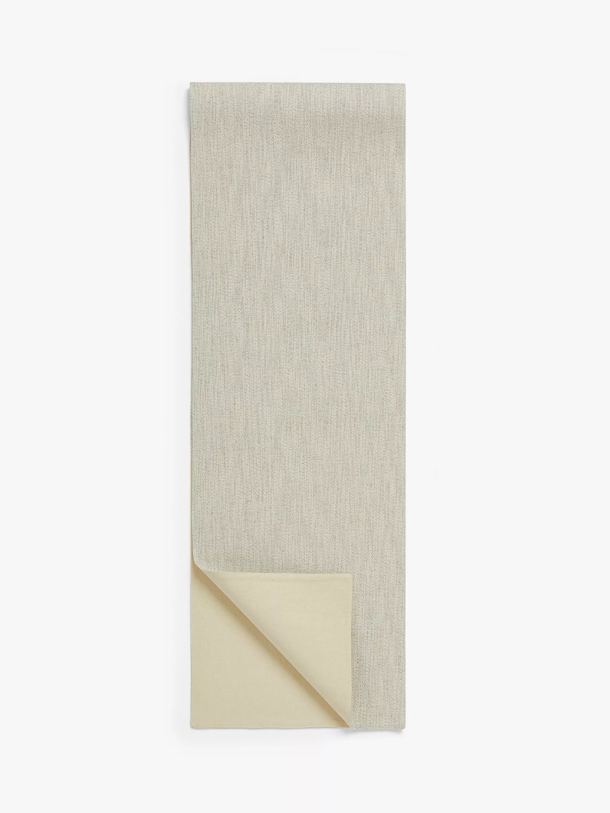 John Lewis double layer cotton table runner 250cm natural black - British product