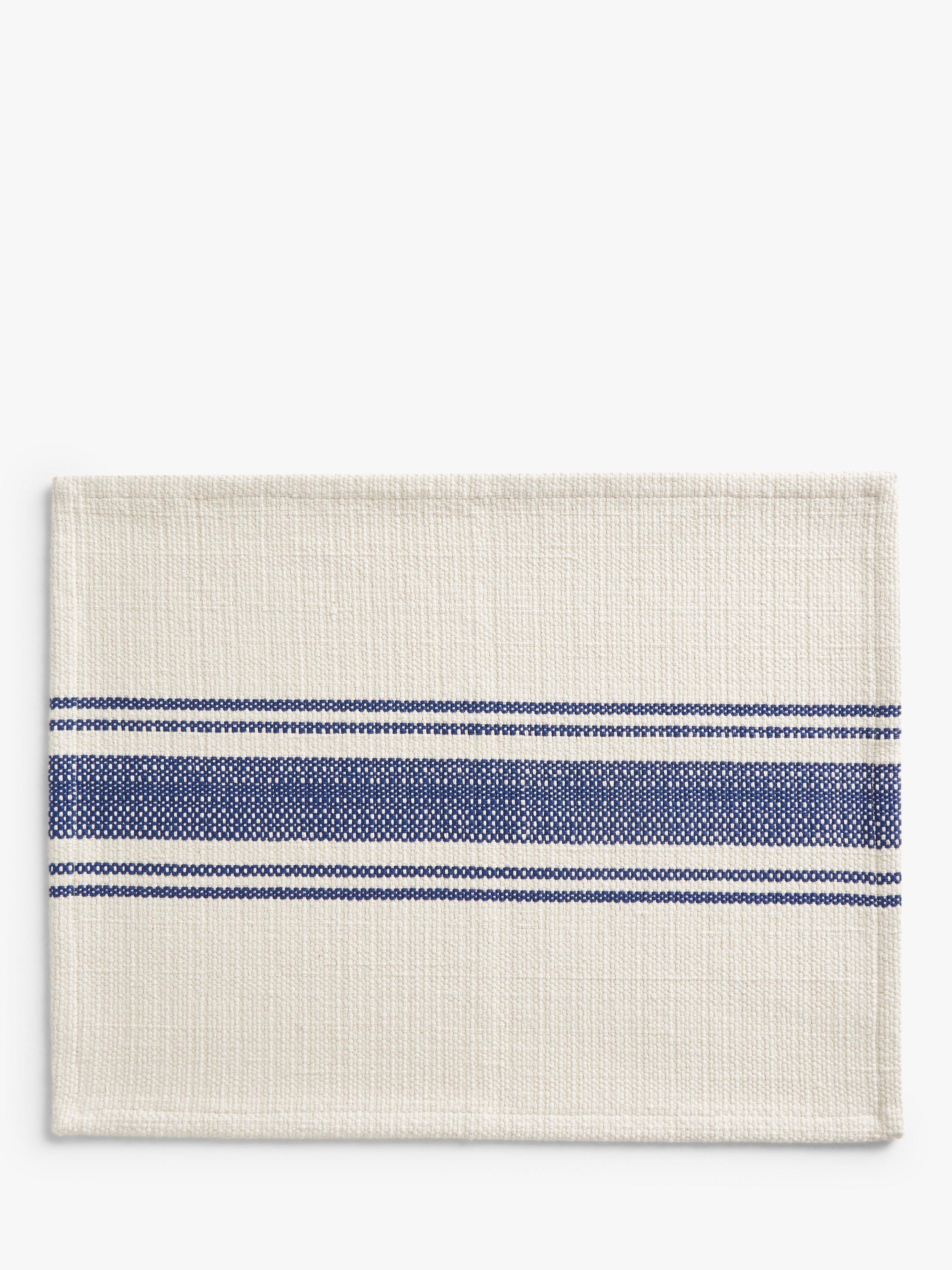 John Lewis navy natural striped cotton placemats, imported from UK