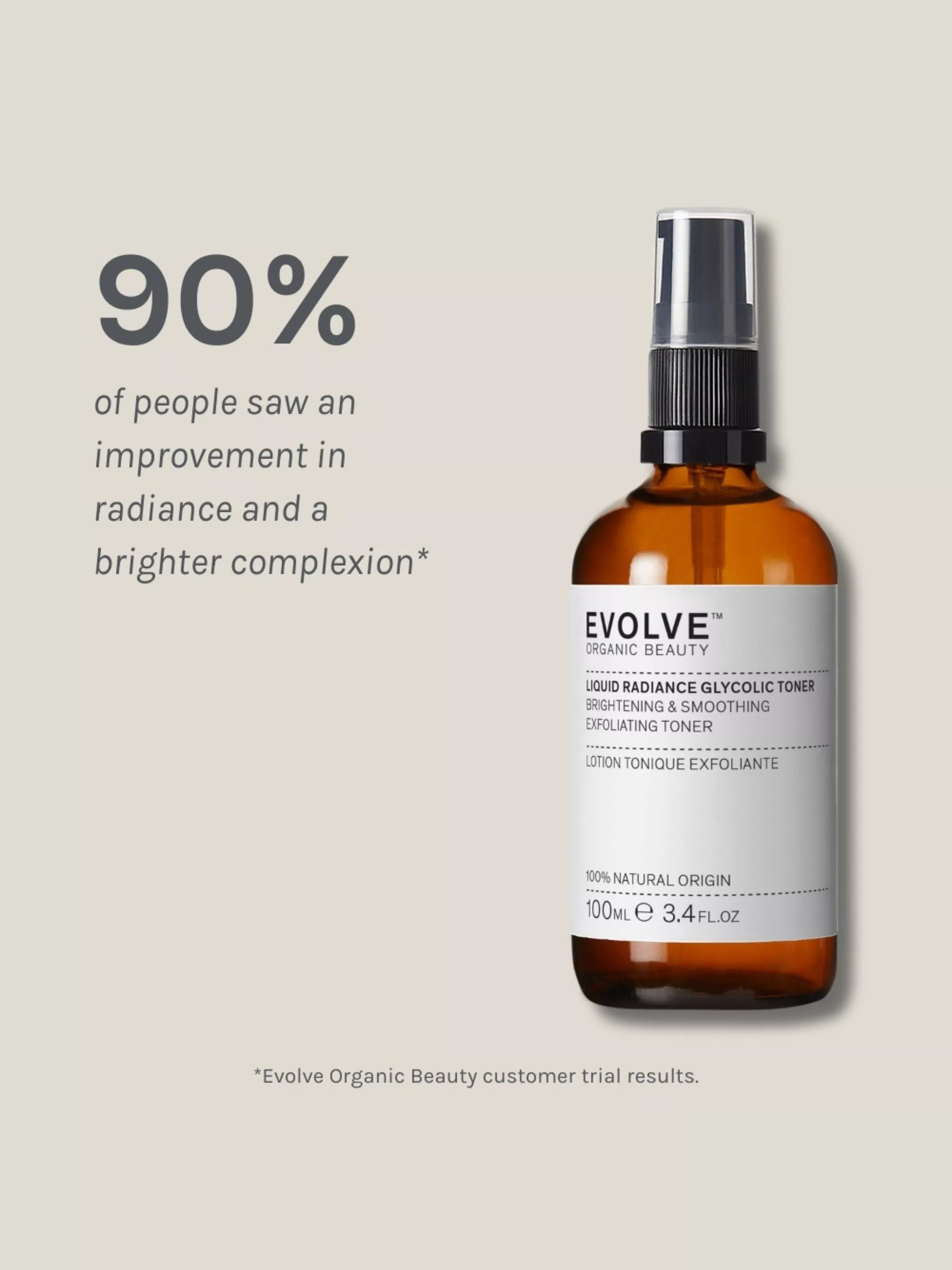 Evolve Organic Beauty Glycolic Toner 100ml - British product