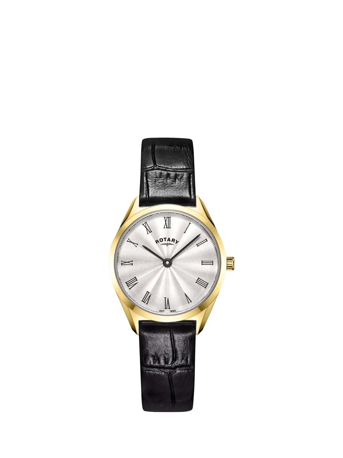 Rotary women's ultra slim leather strap watch 27mm, imported from the UK