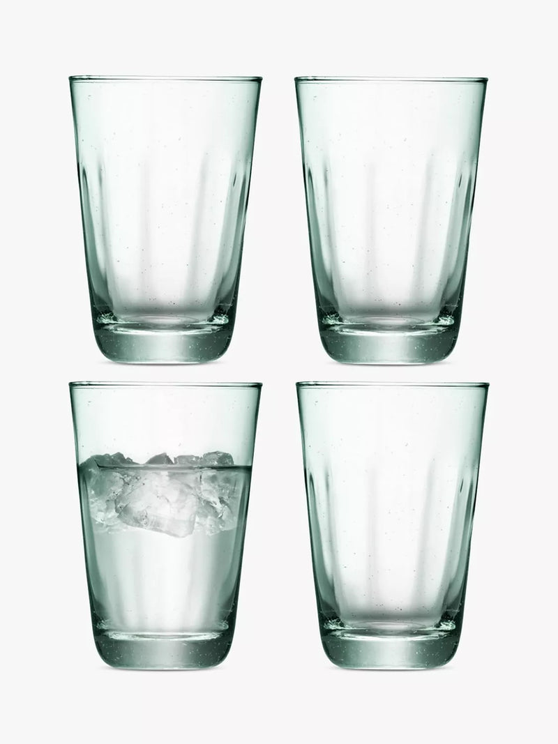 LSA International highball glasses green set of 4 350ml (British brand)