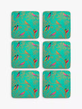 Sara Miller bird coasters set of 6, imported from the UK