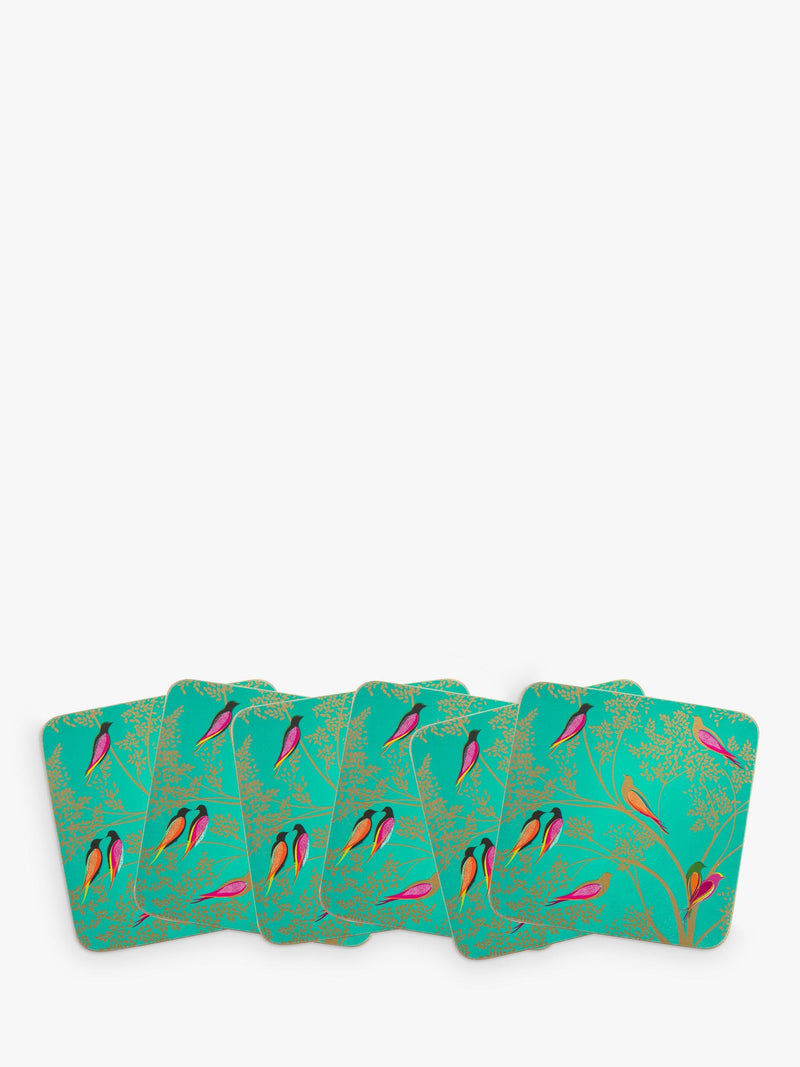 Sara Miller bird coasters set of 6, imported from the UK