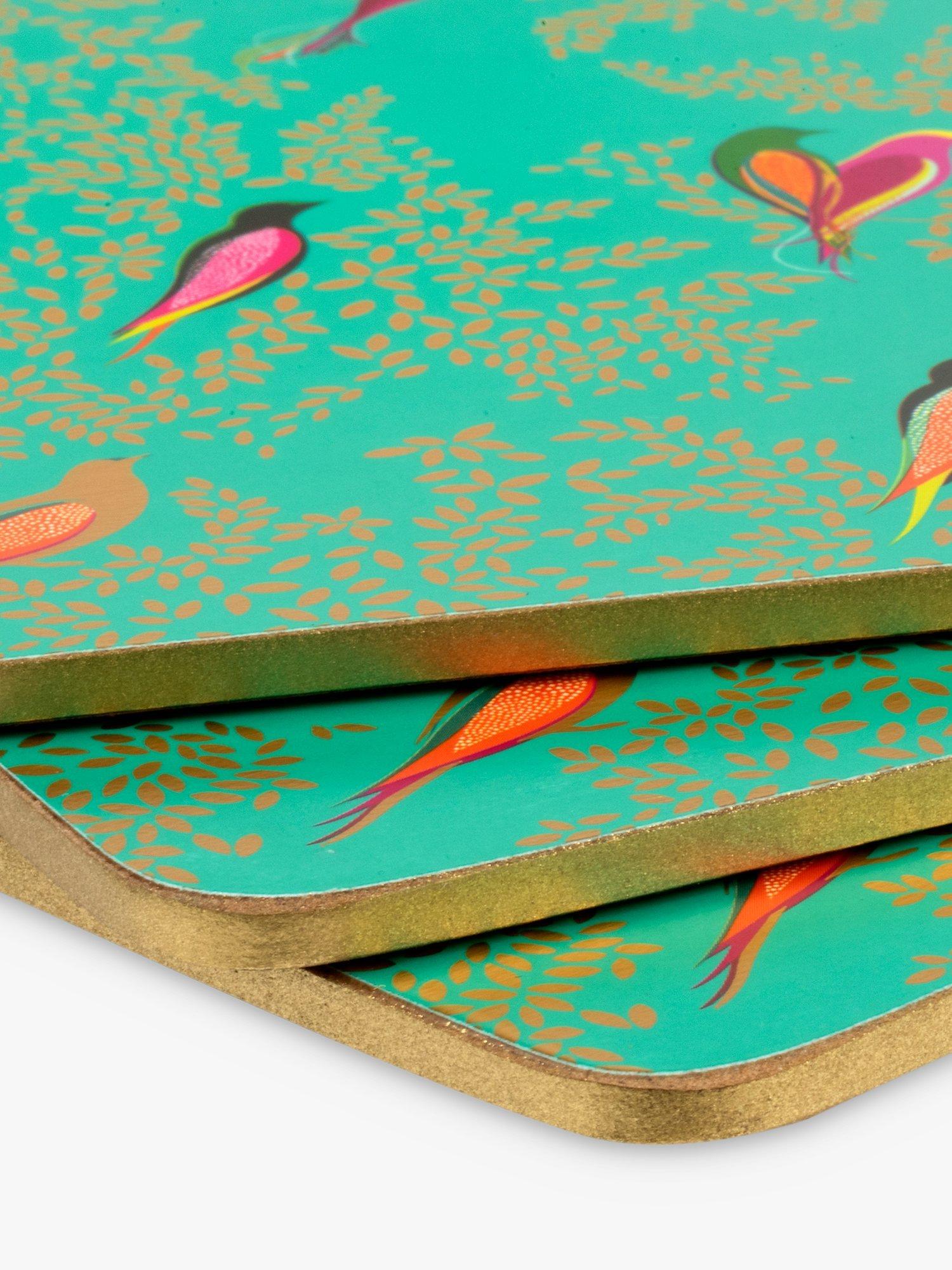 Sara Miller green bird placemats set of 4, UK version