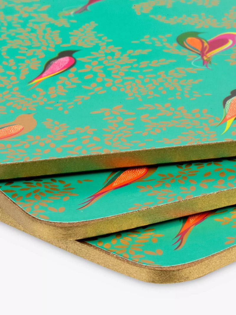 Sara Miller green bird placemats set of 4, UK version