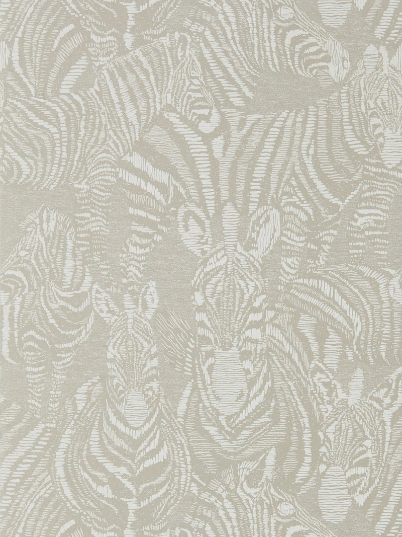 Harlequin Nirmala wallpaper featuring a zebra pattern, UK version