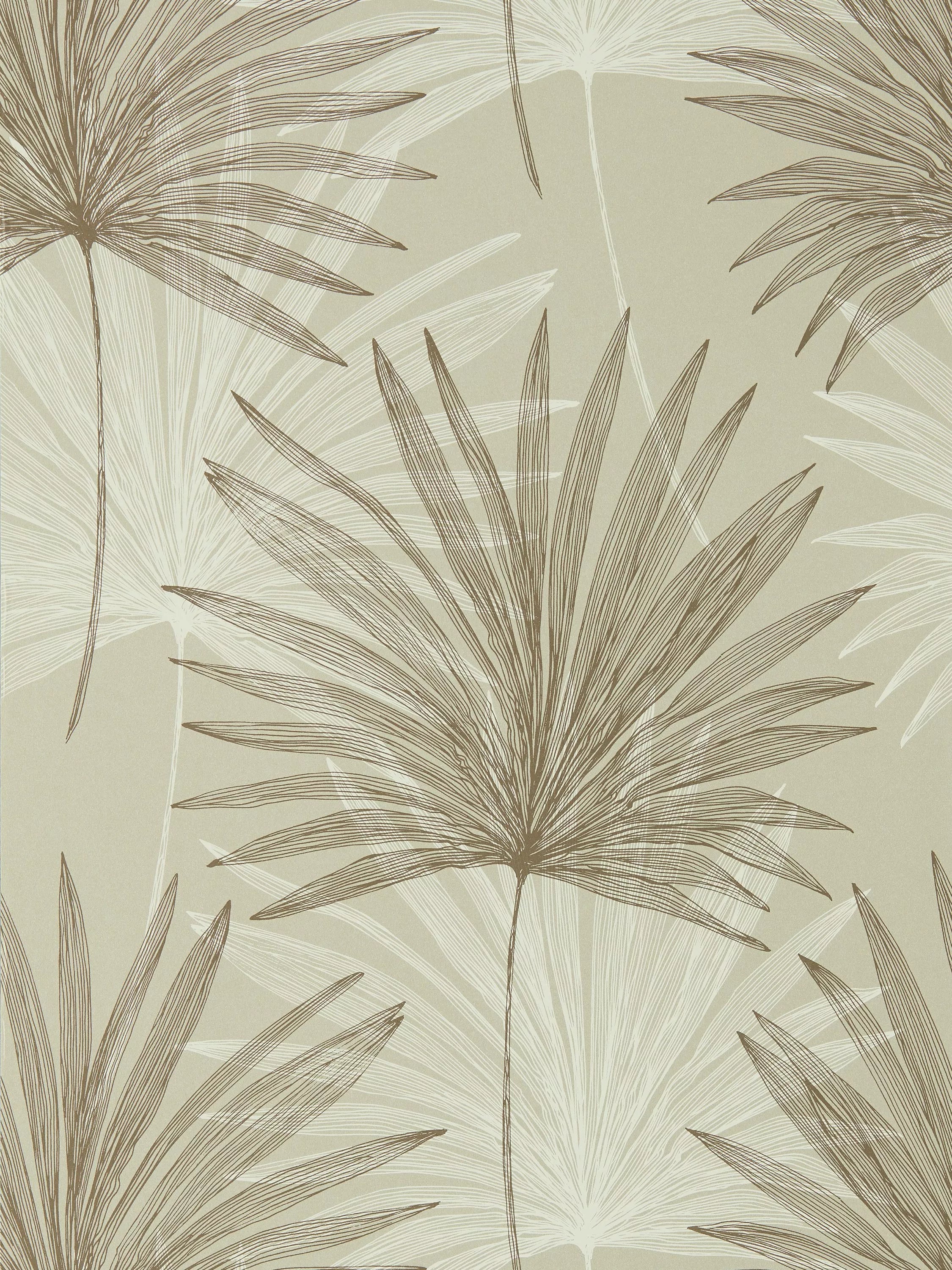 Hand-Drawn Sketchy Palms Wallpaper, Rotary Printed Design