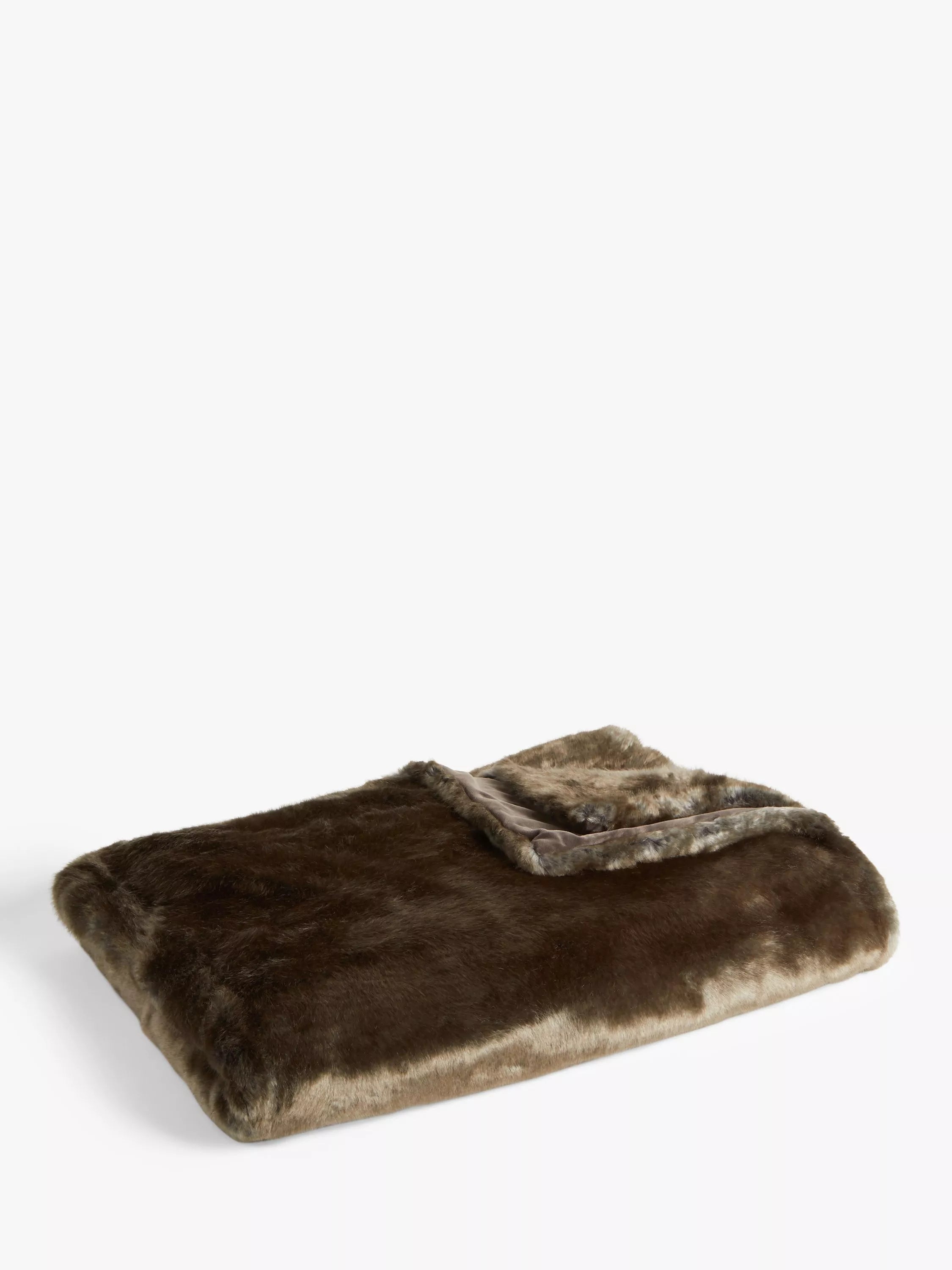 John Lewis brown faux fur throw, UK version