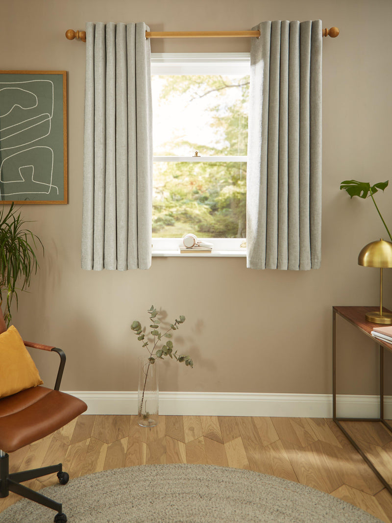 John Lewis chenille blackout thermal eyelet curtains pair - British product