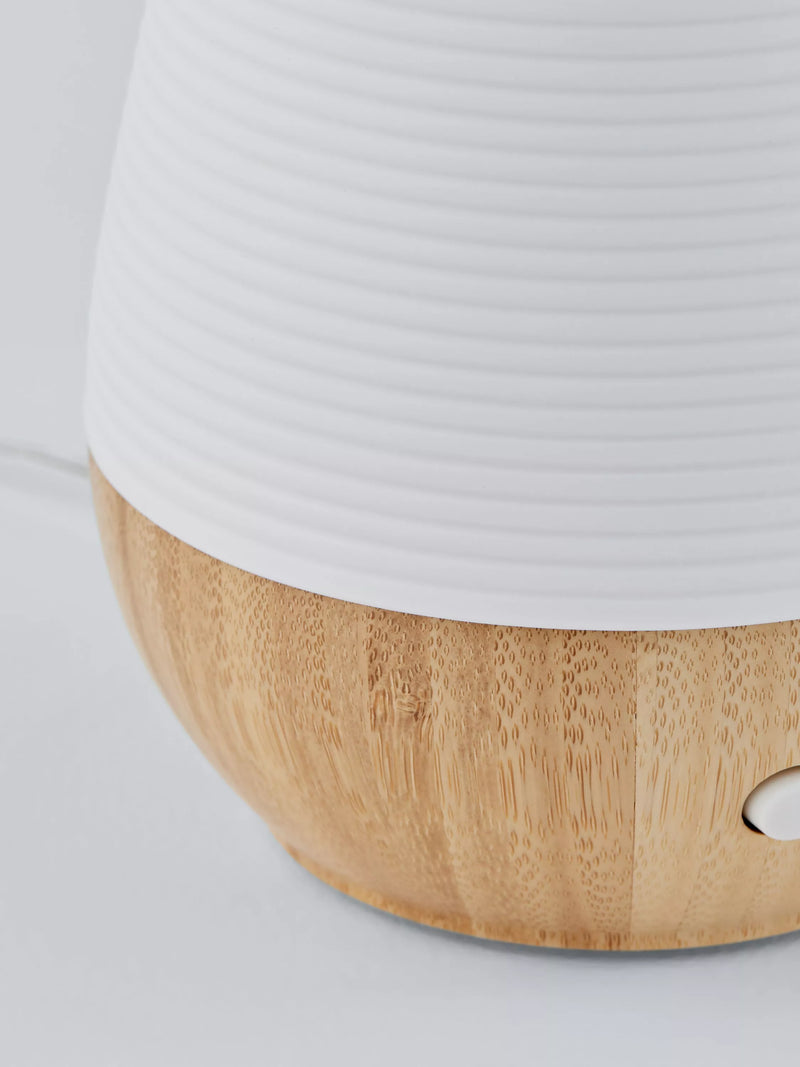 Beurer aroma electric diffuser LED table lamp in white and wood - British product
