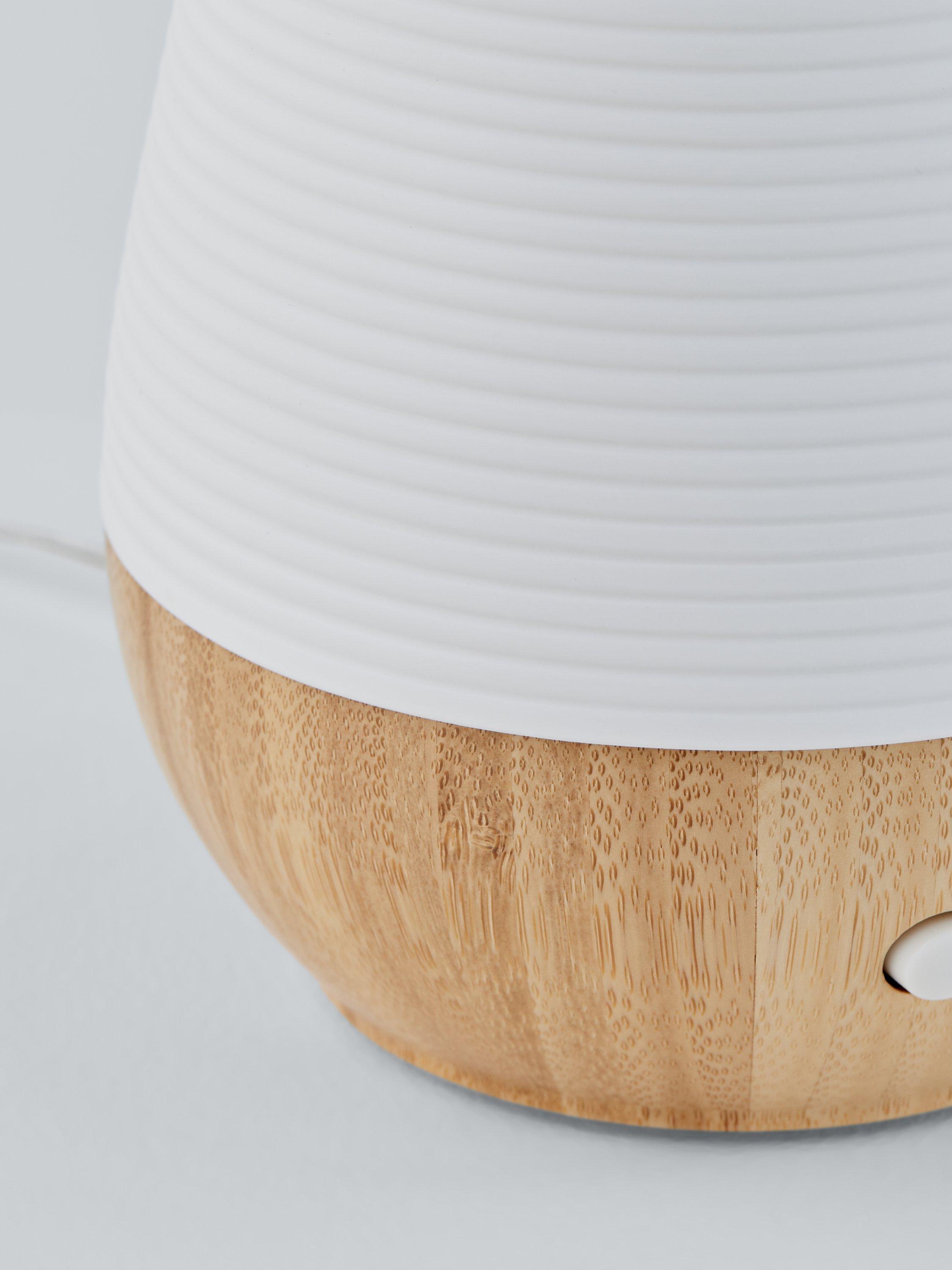 Beurer aroma electric diffuser LED table lamp in white and wood - British product