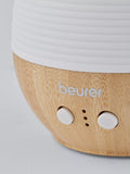 Beurer aroma electric diffuser LED table lamp in white and wood - British product