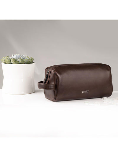 John Lewis John Lewis Vegetabilsk Garvet Lær Toalettmappe 25x11x13cm - Kjøp online hos McGrocer