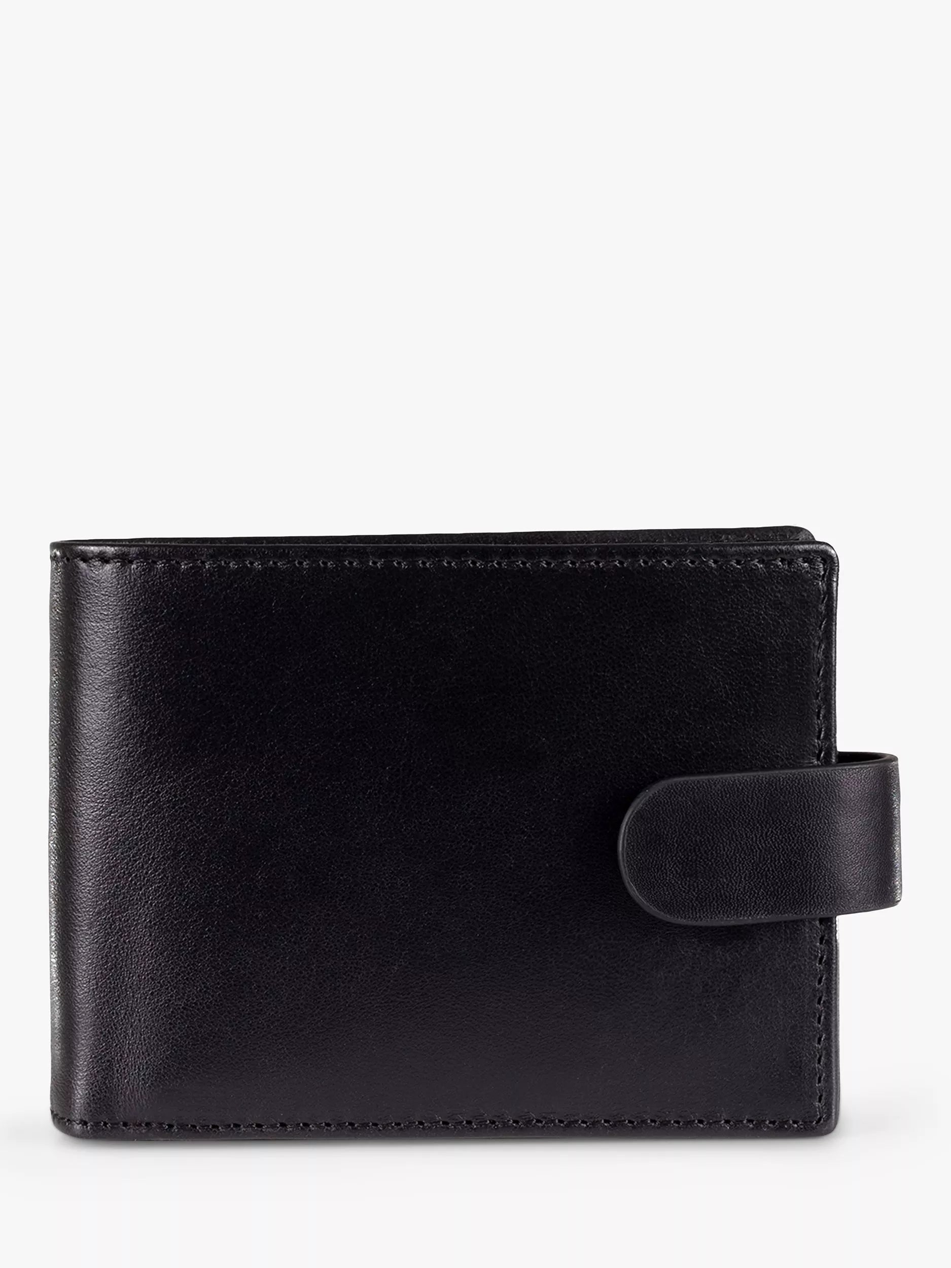 John Lewis Vegetable Tanned Leather Card Coin Flip Wallet - Brown
