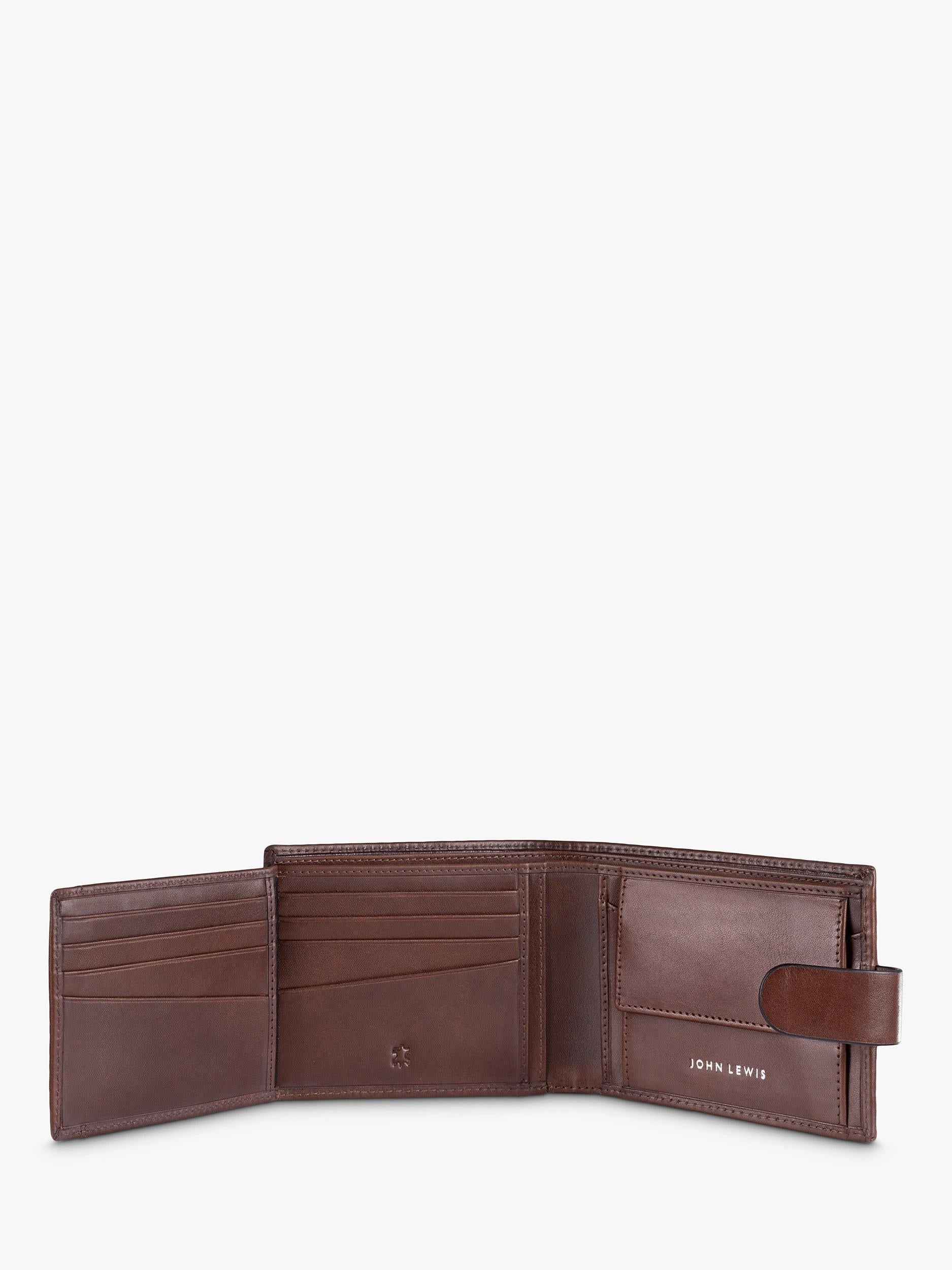 John Lewis Vegetable Tanned Leather Card Coin Wallet, UK version