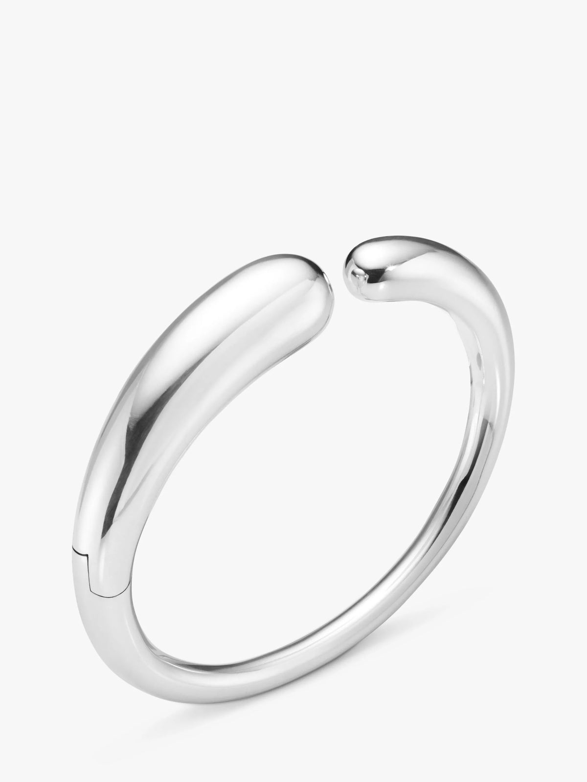 Georg Jensen silver asymmetric bangle 16.5cm, UK version