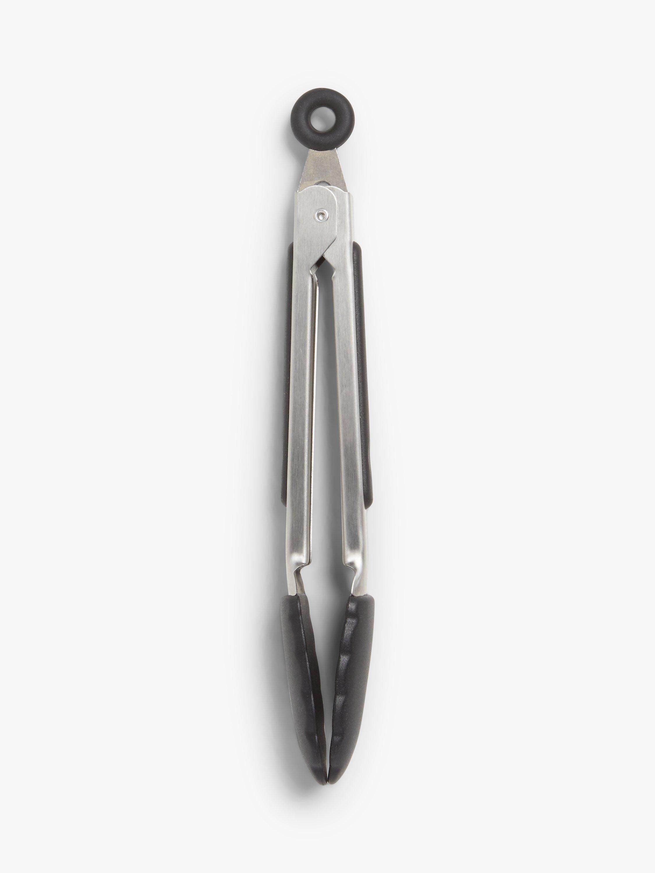 John Lewis stainless steel silicone head tongs 7, UK version