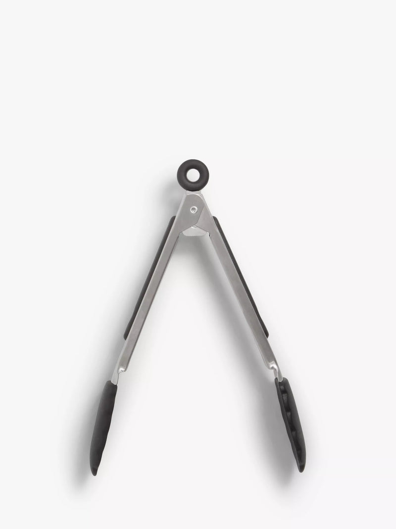 John Lewis stainless steel silicone head tongs 7, UK version