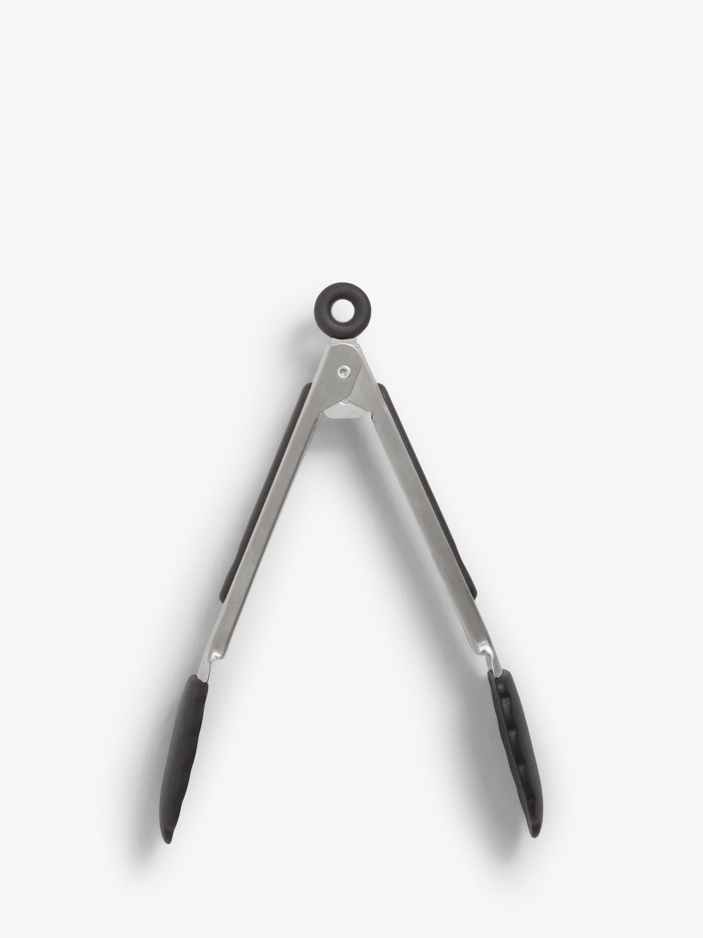 John Lewis stainless steel silicone head tongs 7, UK version