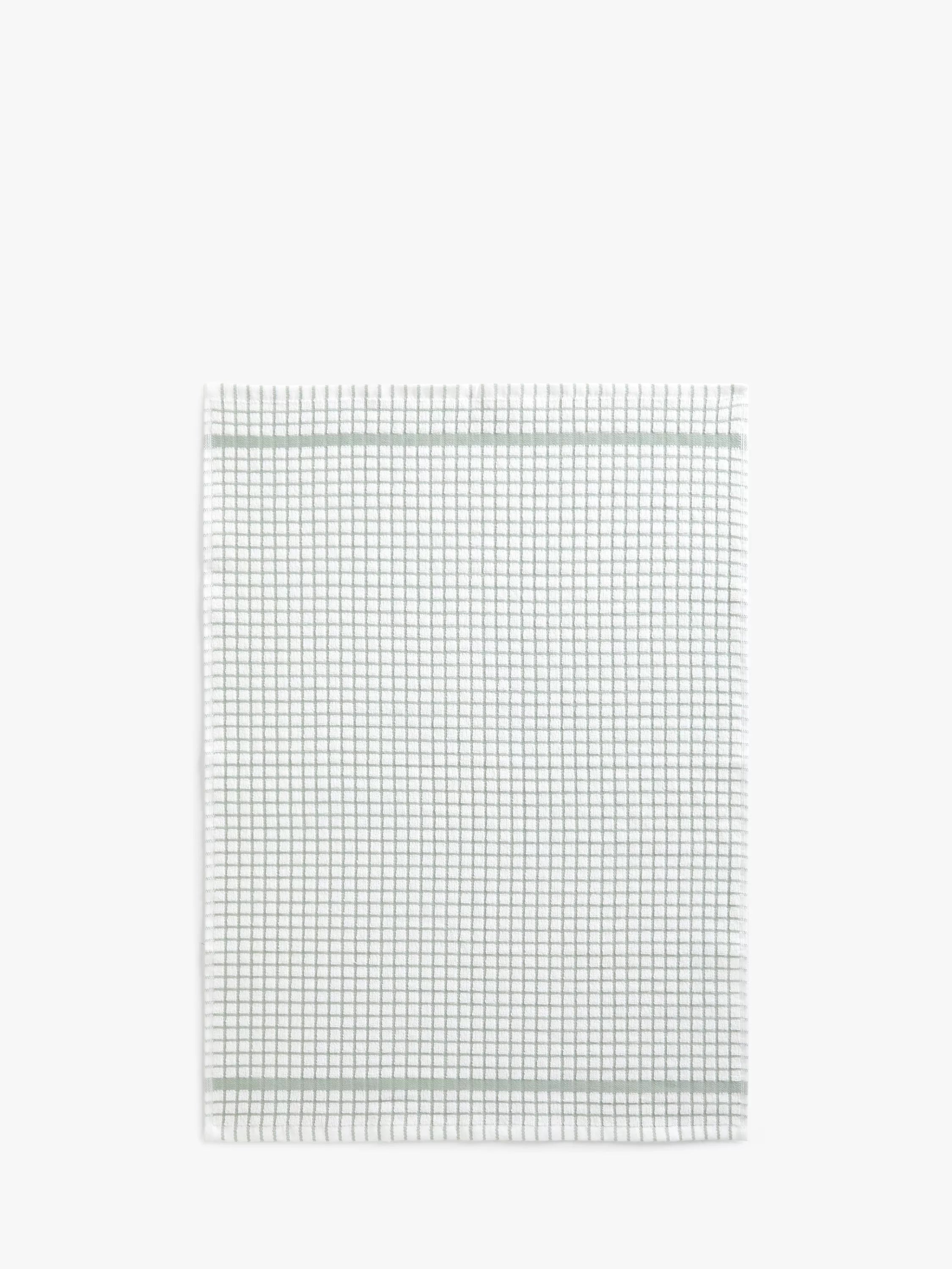 John Lewis Check Terry Cotton Tea Towel