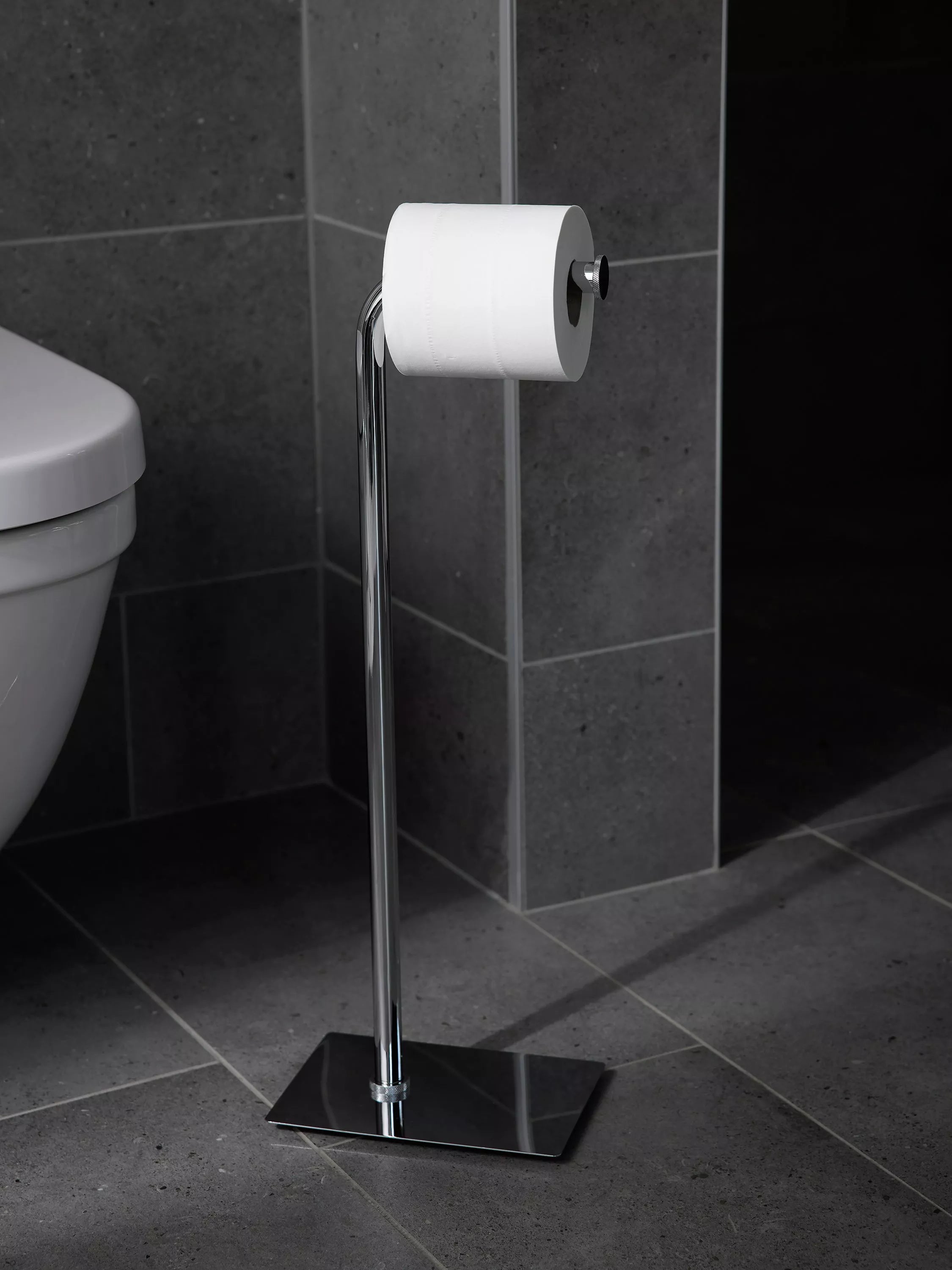 John Lewis Lux toilet roll holder in stainless steel - British product