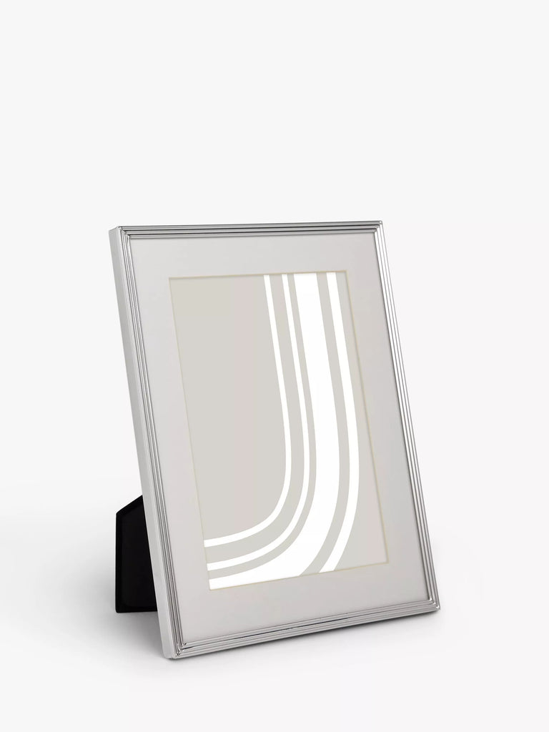 John Lewis Ribbed Daya Photo Frame, Silver