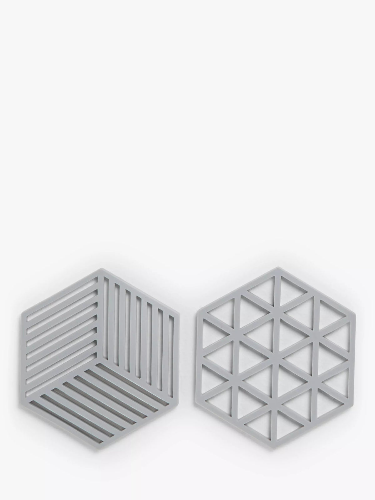 John Lewis silicone trivets set grey 16cm, imported from the UK