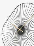 John Lewis organic shape metal analogue wall clock 60cm black, UK version