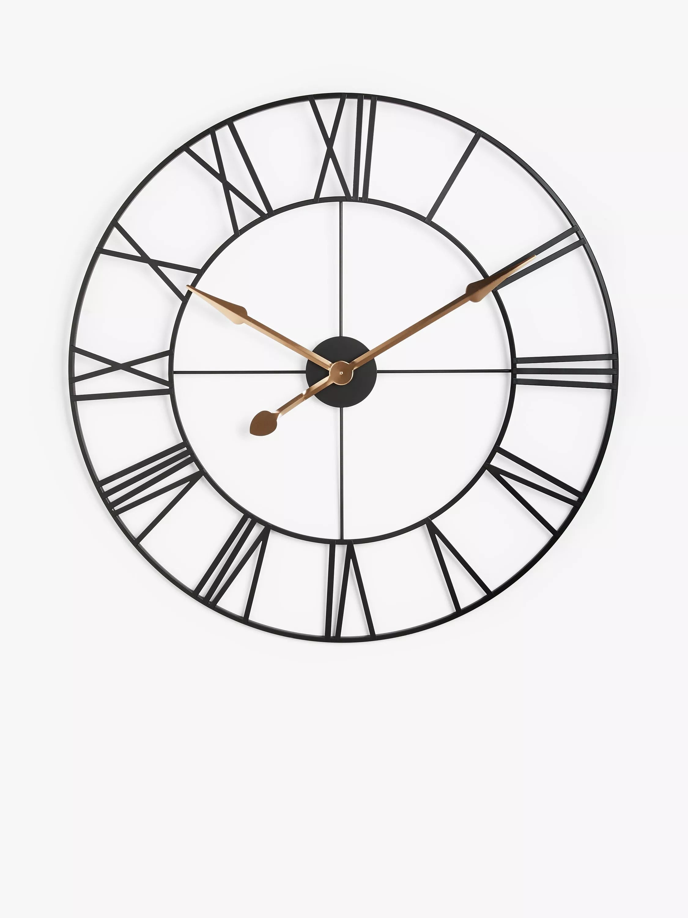 John Lewis skeleton wall clock with Roman numerals 80cm, imported from the UK