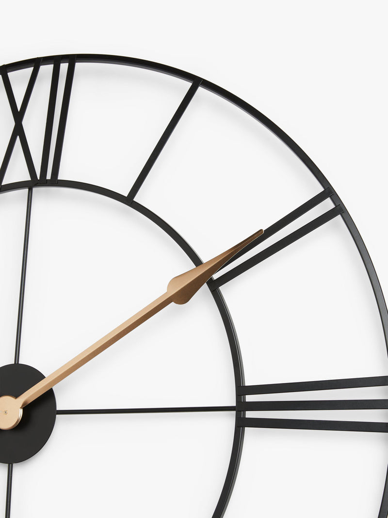 John Lewis skeleton wall clock with Roman numerals 80cm, imported from the UK