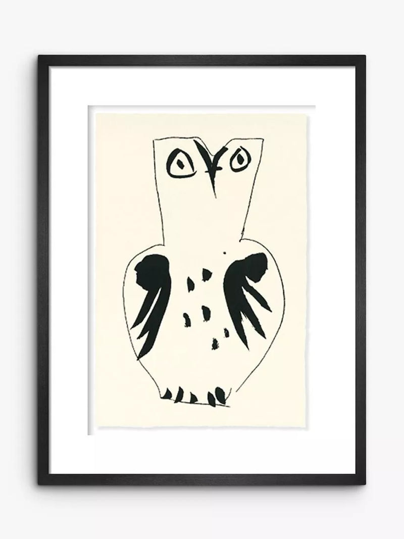 John Lewis Pablo Picasso 'Chouette' framed print white 47 x 37cm, UK version