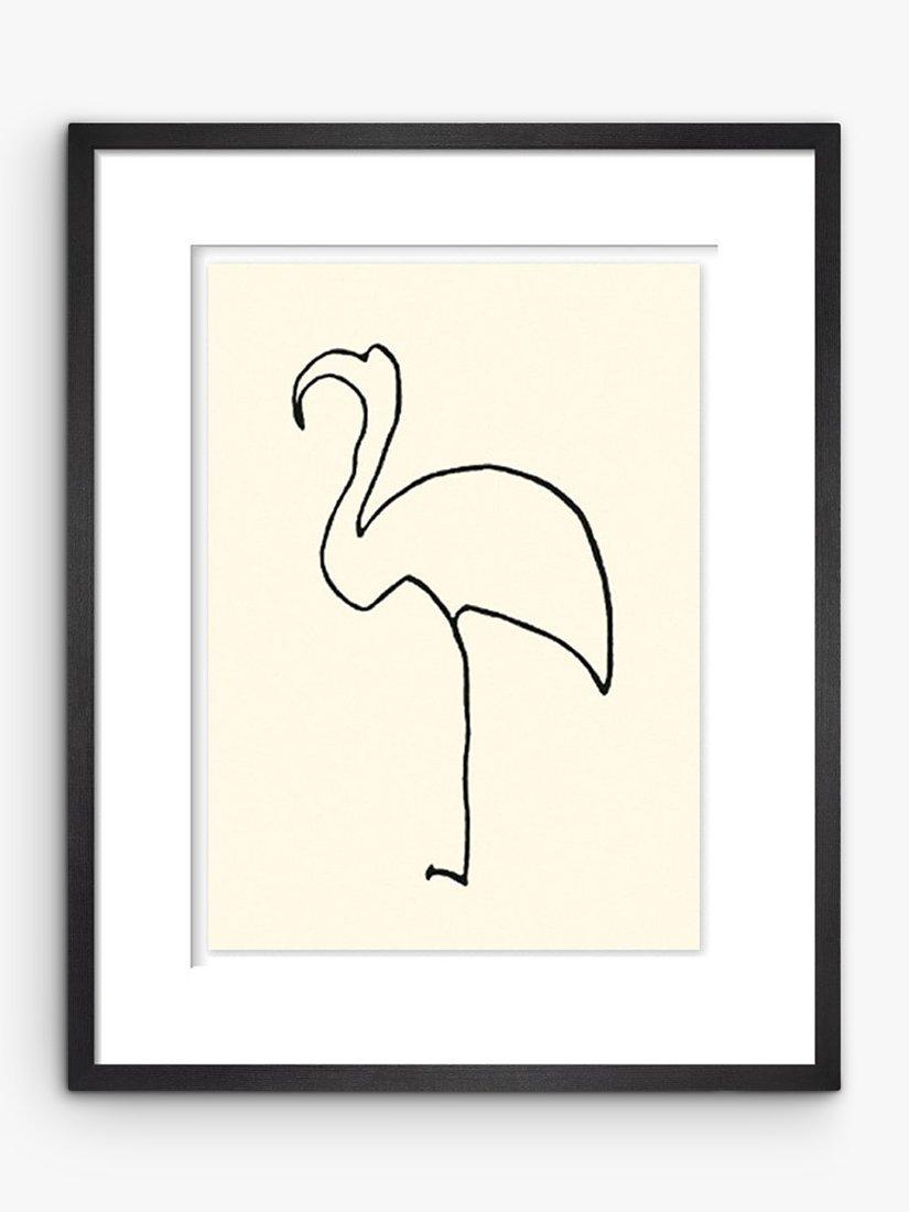 John Lewis Picasso Flamingo framed print white 47x37cm, UK version