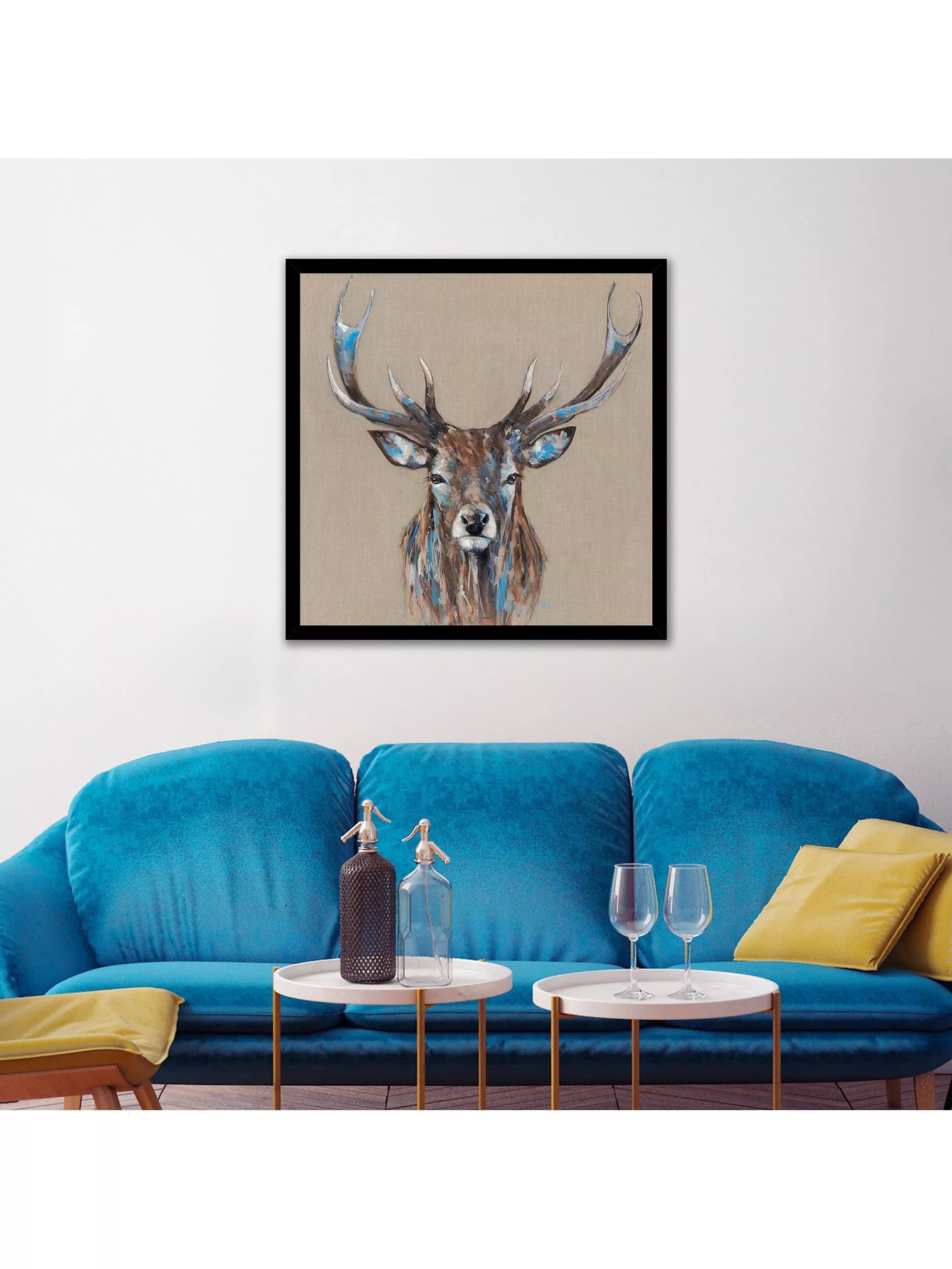 John Lewis Hearty Stag framed print 74.5cm - British product