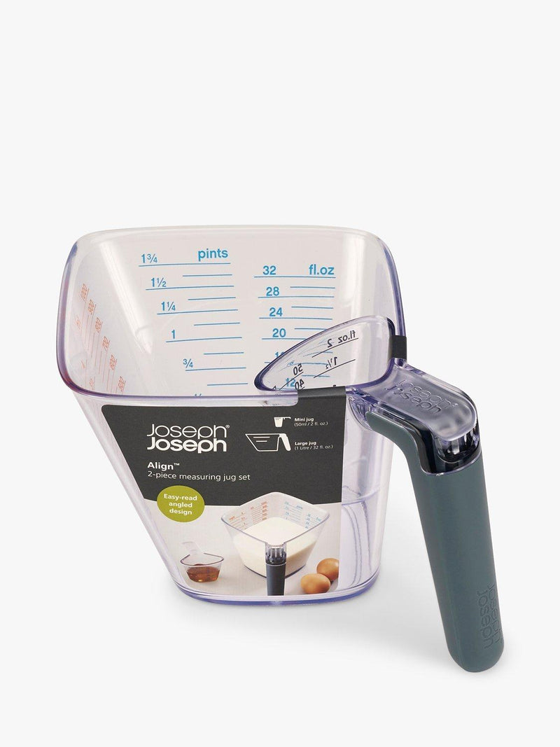 Joseph Joseph Align measuring jugs set of 2 with 1L and 50ml, UK version