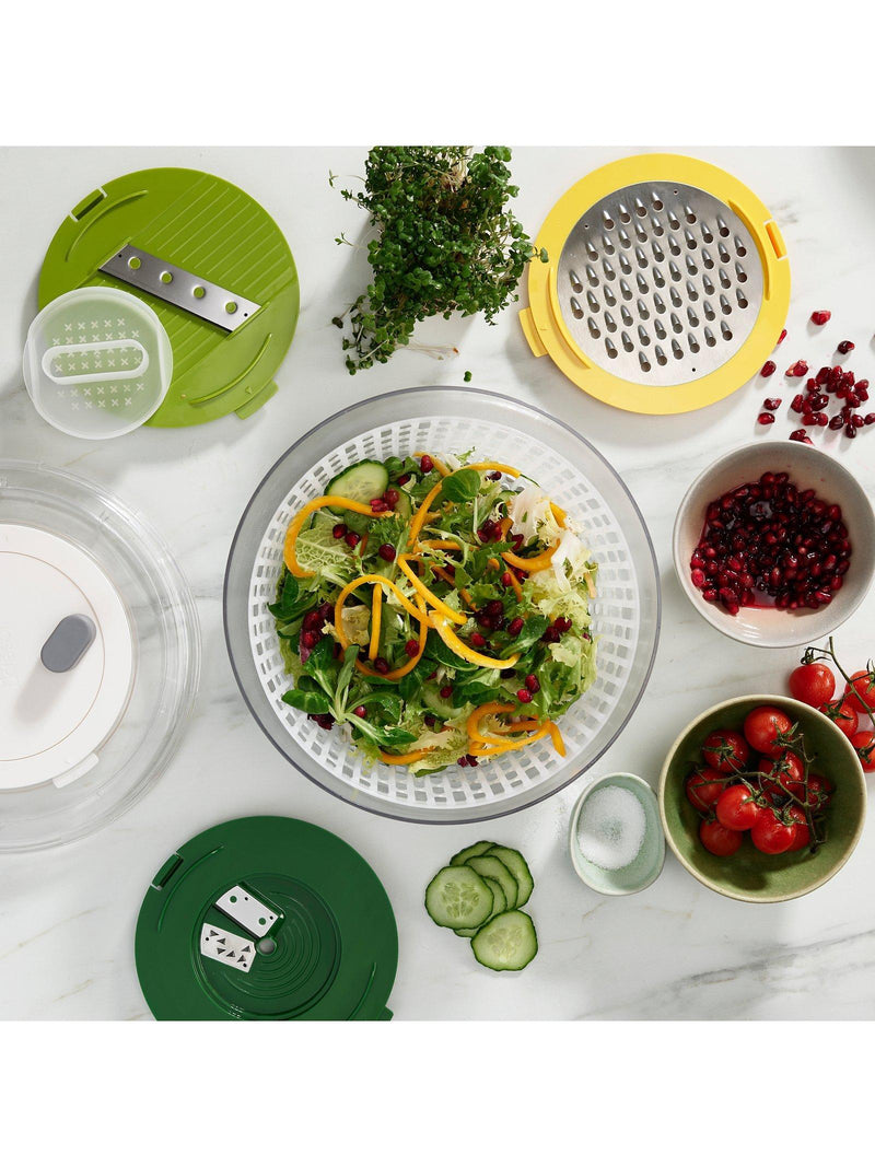 Joseph Joseph salad spinner and preparation set Clear/Green 4 Piece, UK version