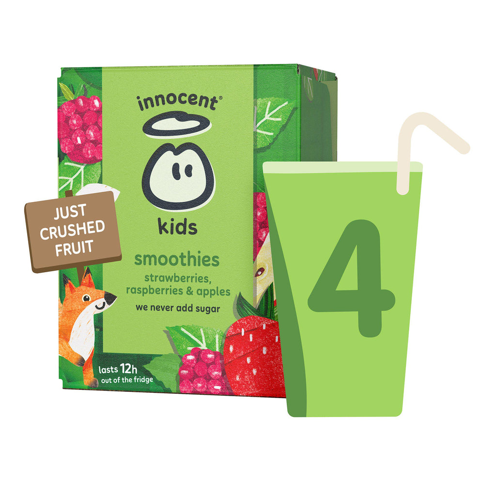 innocent Kids Strawberries, Raspberries & Apples Smoothies 4x150ml