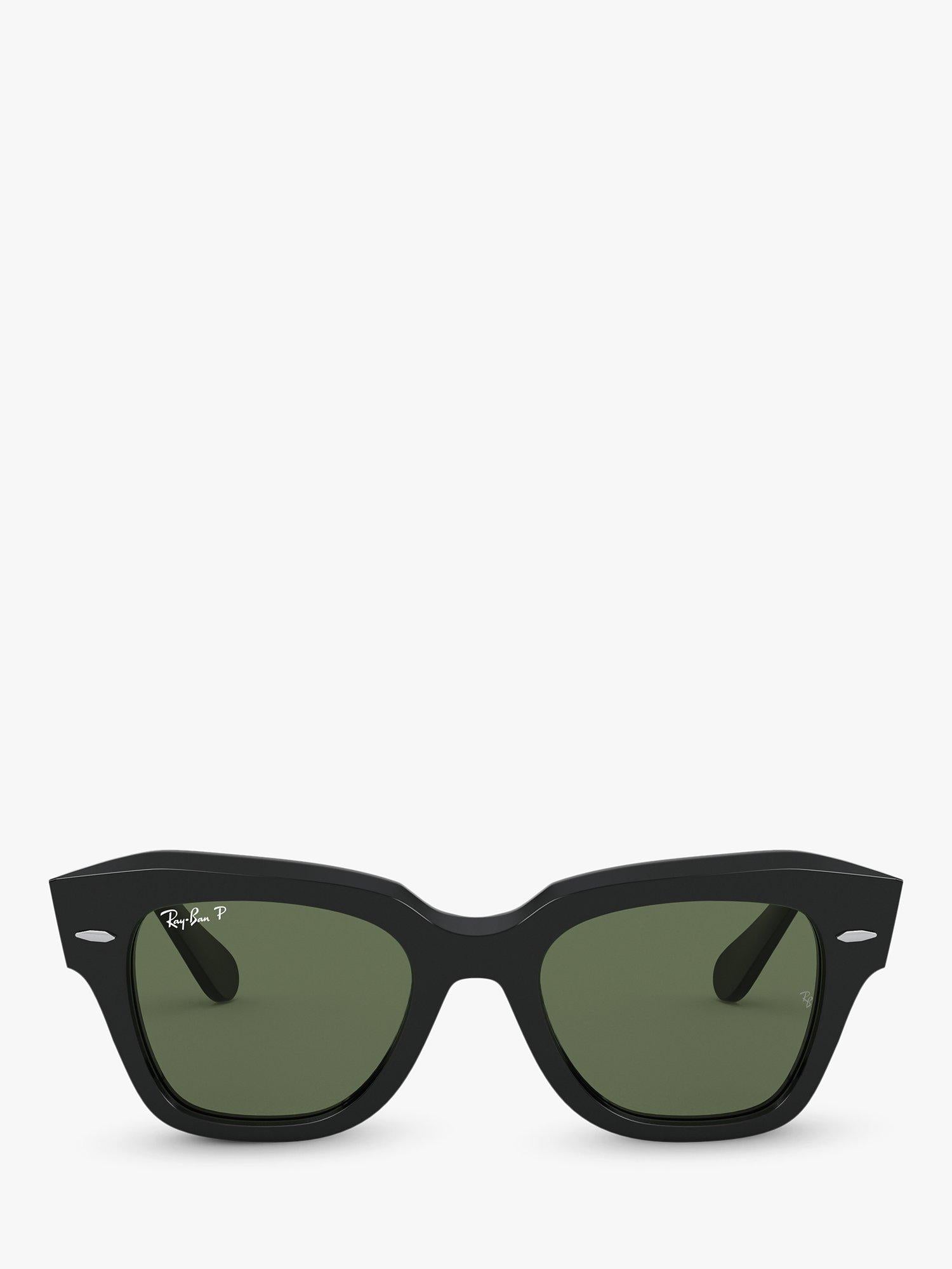 Ray-Ban RB2186 polarised square sunglasses black (British brand)