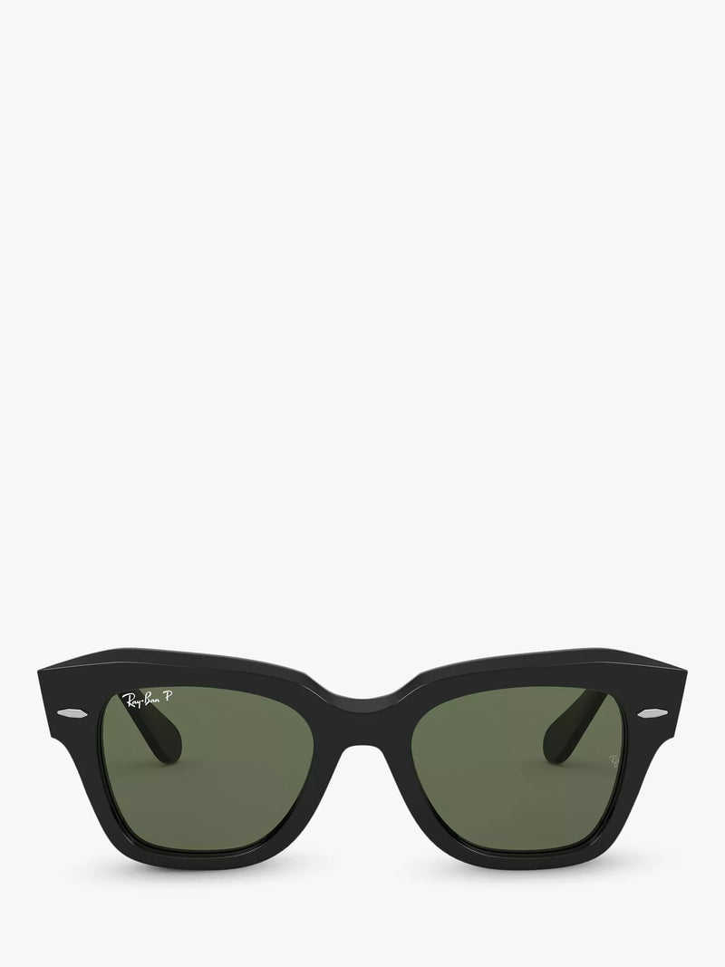 Ray-Ban RB2186 polarised square sunglasses black (British brand)