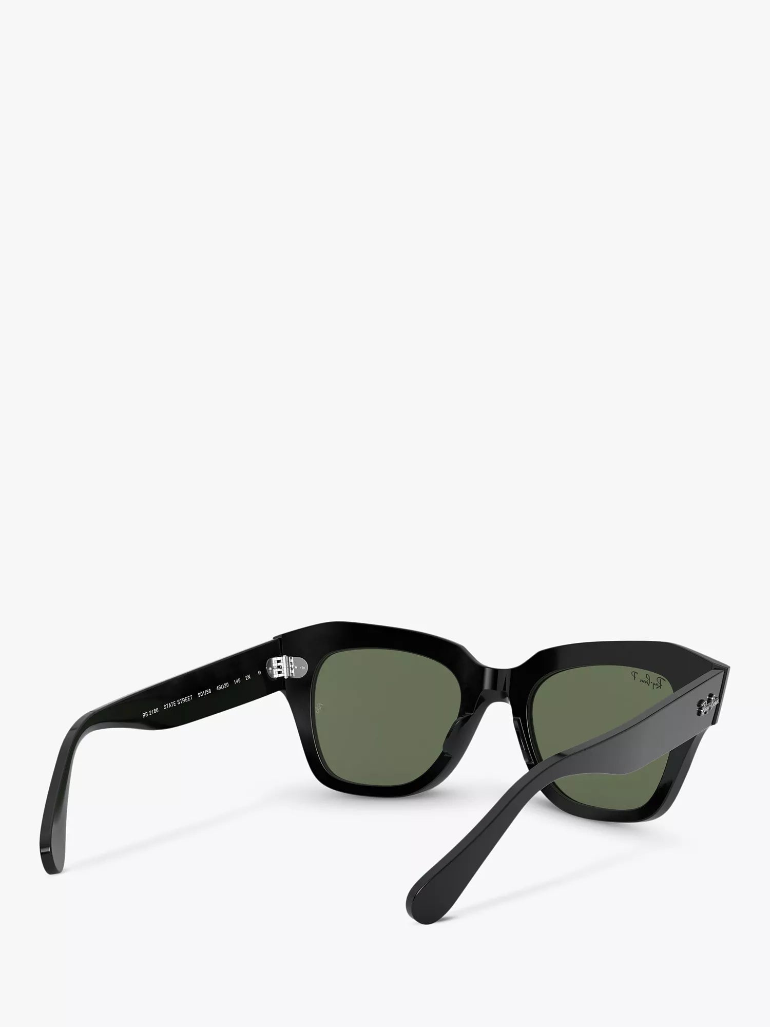 Ray-Ban RB2186 polarised square sunglasses black (British brand)