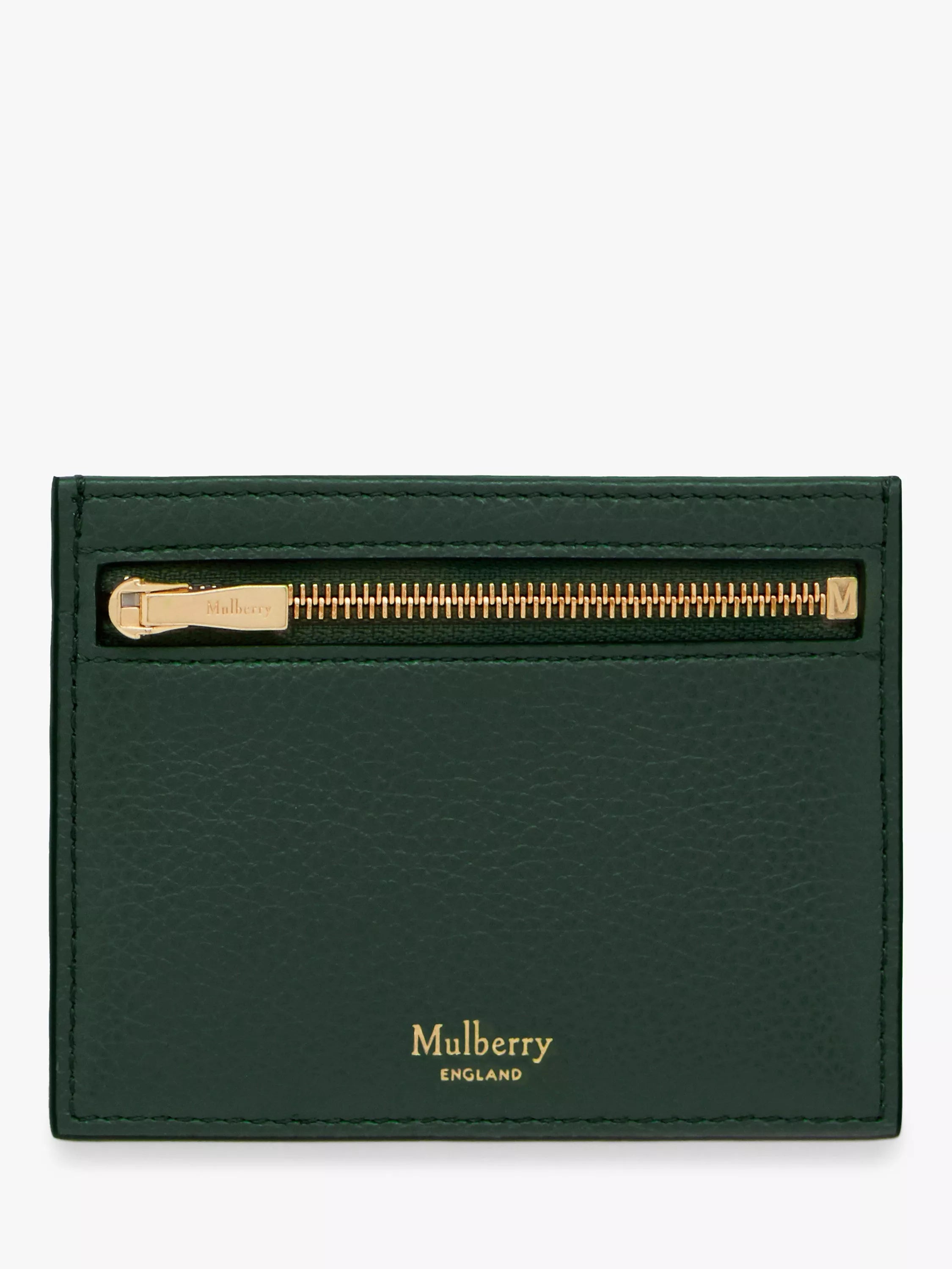 Mulberry Small Classic Grain Leather Zipped Credit Card Slip