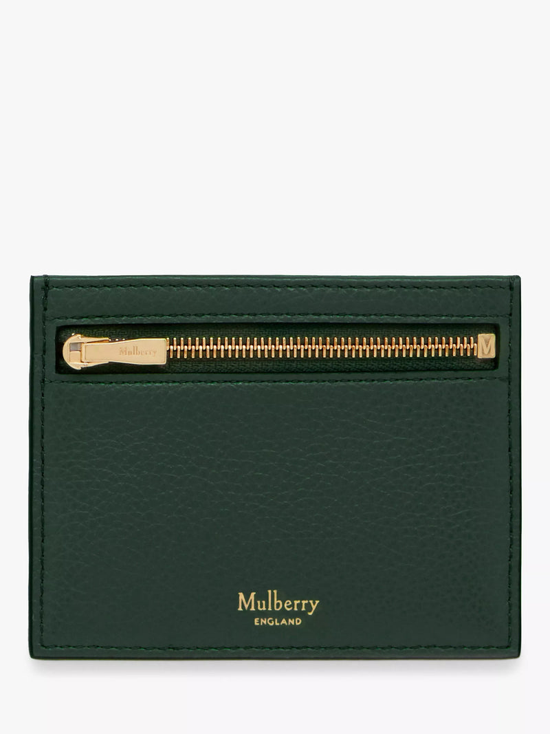 Mulberry Small Classic Grain Leather Zipped Credit Card Slip