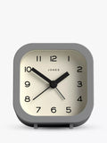 Jones Clocks Bob Analogue Alarm Clock, Grey