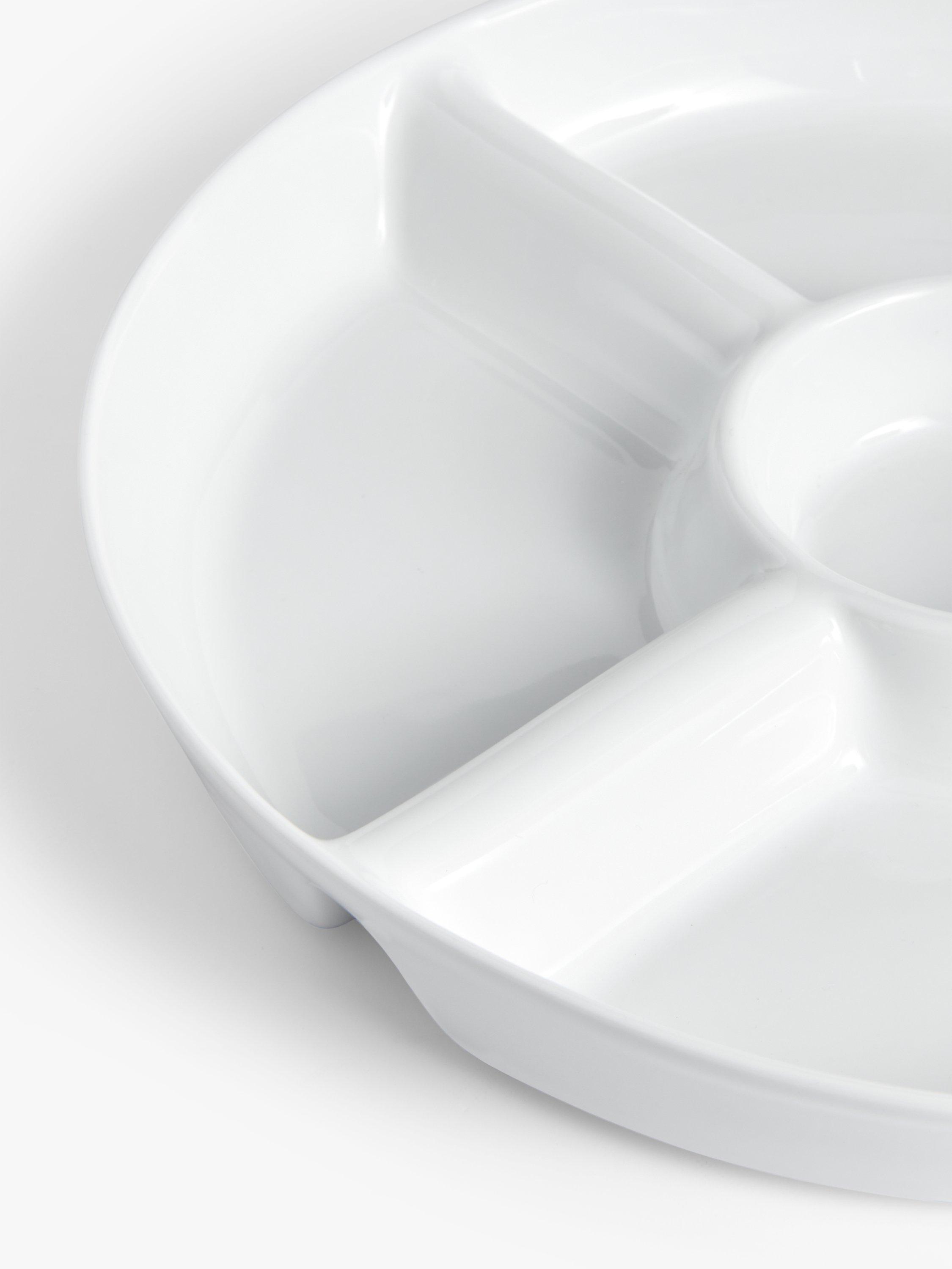 John Lewis chip and dip serving dish white 26.4cm, UK version