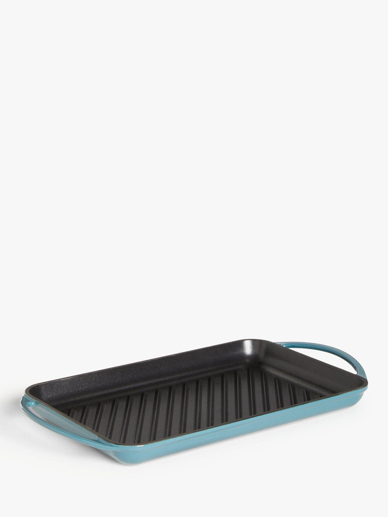 John Lewis Cast Iron Rectangular Grill Pan 33cm, UK version