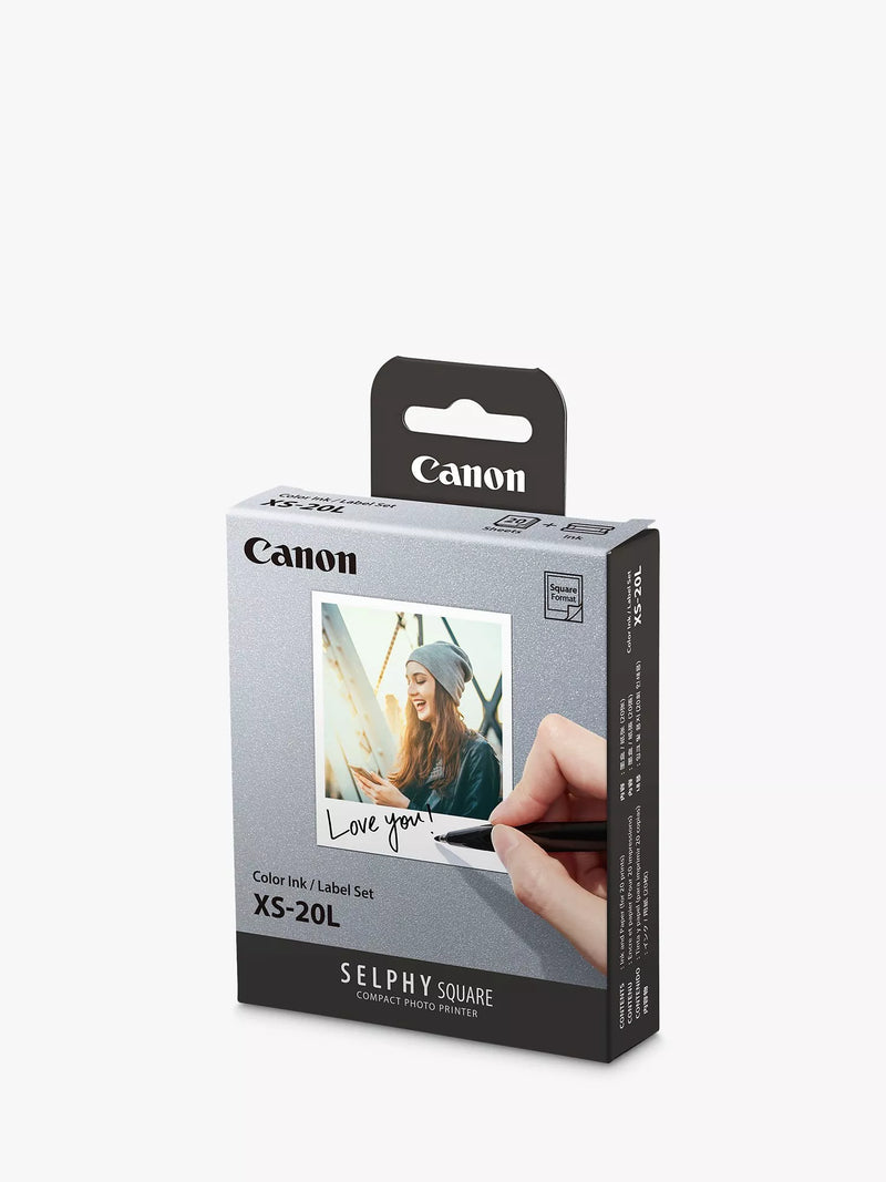 Canon XS-20L square photo paper print pack 20 prints, UK version