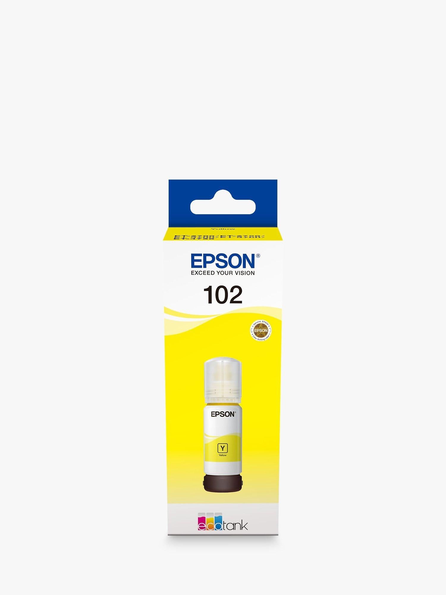 Epson EcoTank 102 ink bottle for EcoTank printers, imported from the UK