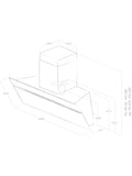 Elica Ascent Urban chimney cooker hood 90cm, UK version