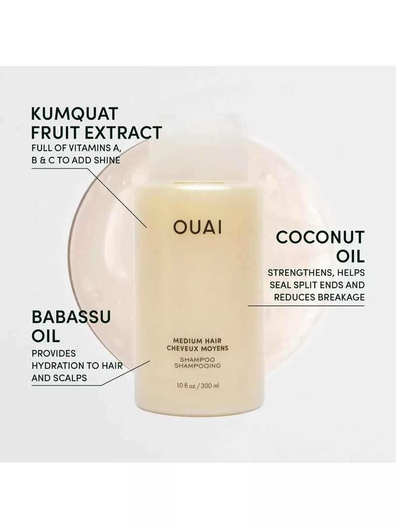 OUAI medium hair shampoo 300ml, imported from the UK